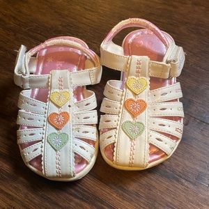 White OshKosh sandals, size 5
